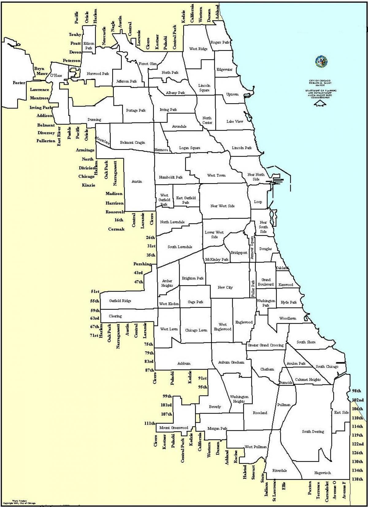 coniranje zemljevid Chicago