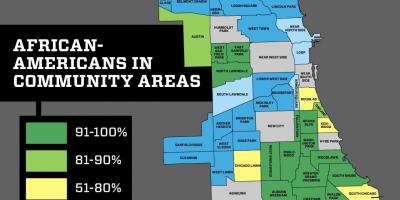 Chicago soseski kriminala zemljevid