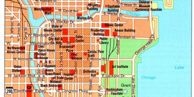 Zemljevid Chicago zanimivosti
