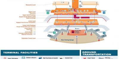 Zemljevid O Hare terminal 2