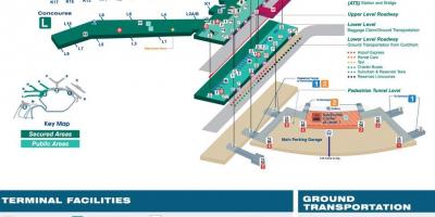 O Hare zemljevid letališča terminal 3