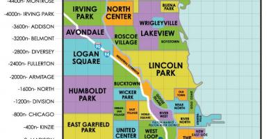 Soseskah v Chicagu zemljevid