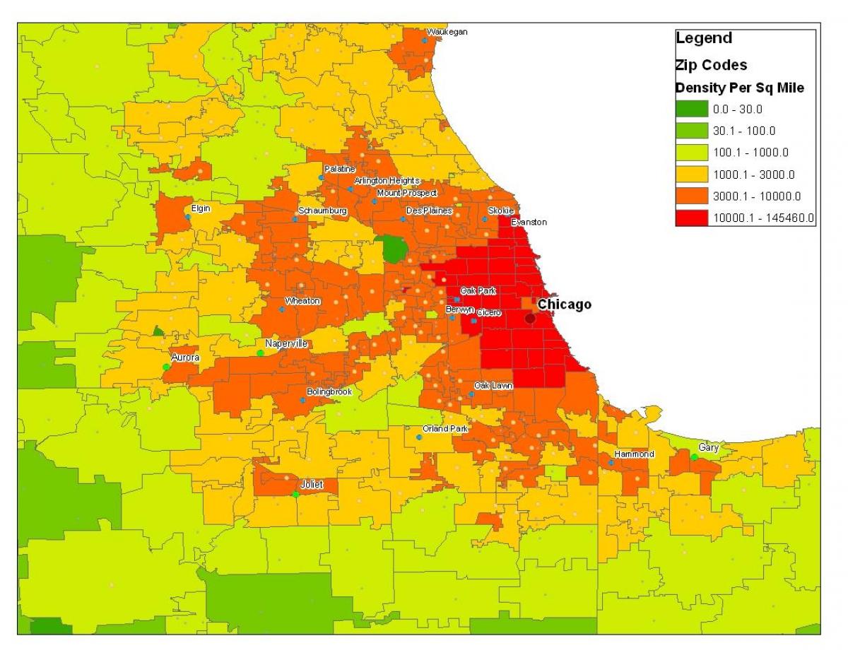 demografski zemljevid Chicago