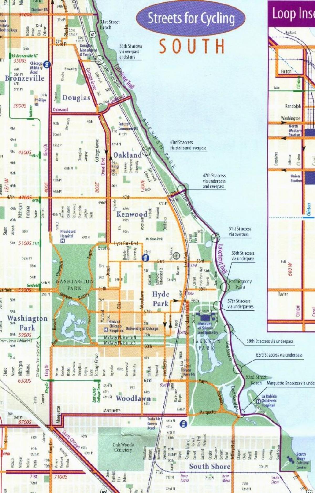 Chicago kolo lane zemljevid