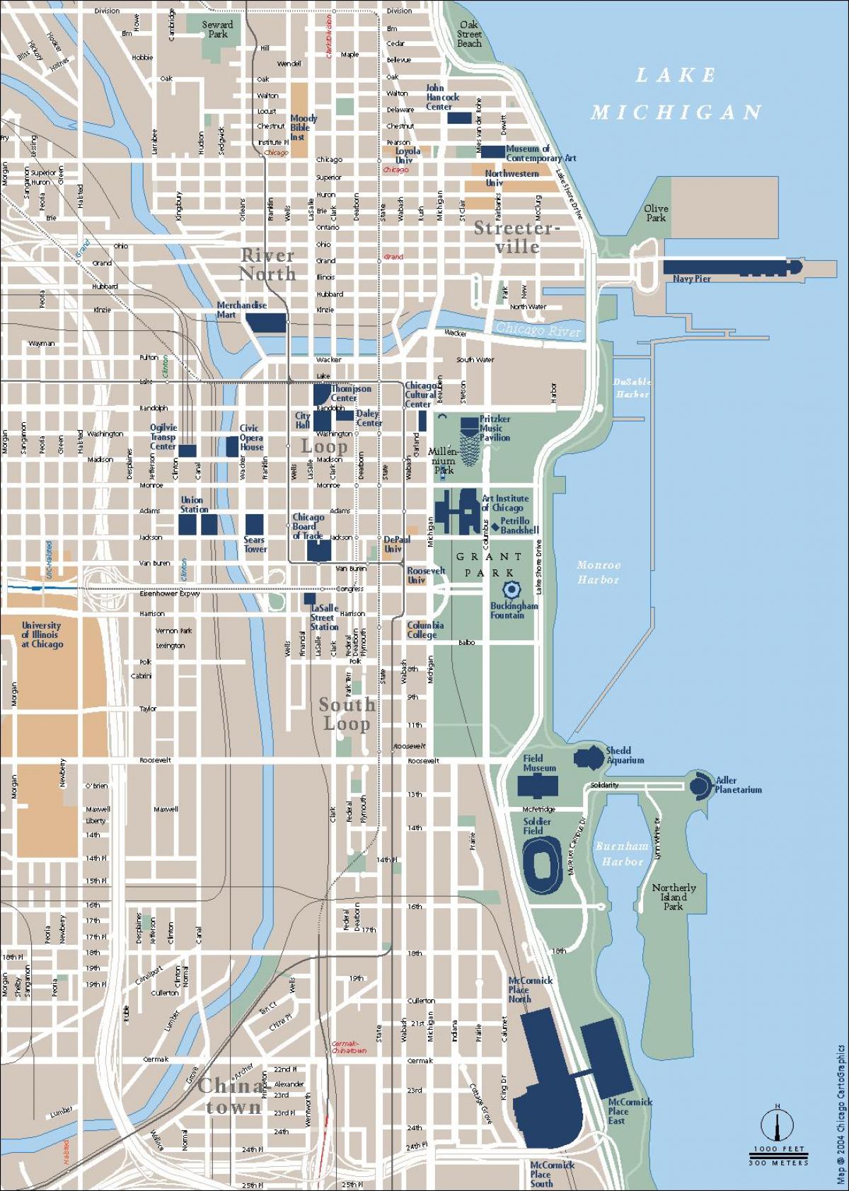 promet zemljevid Chicago