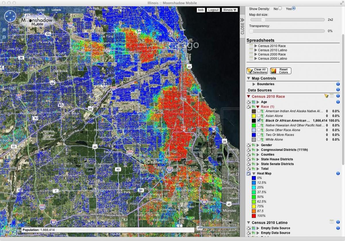 Chicago streljanje dostopne točke zemljevid