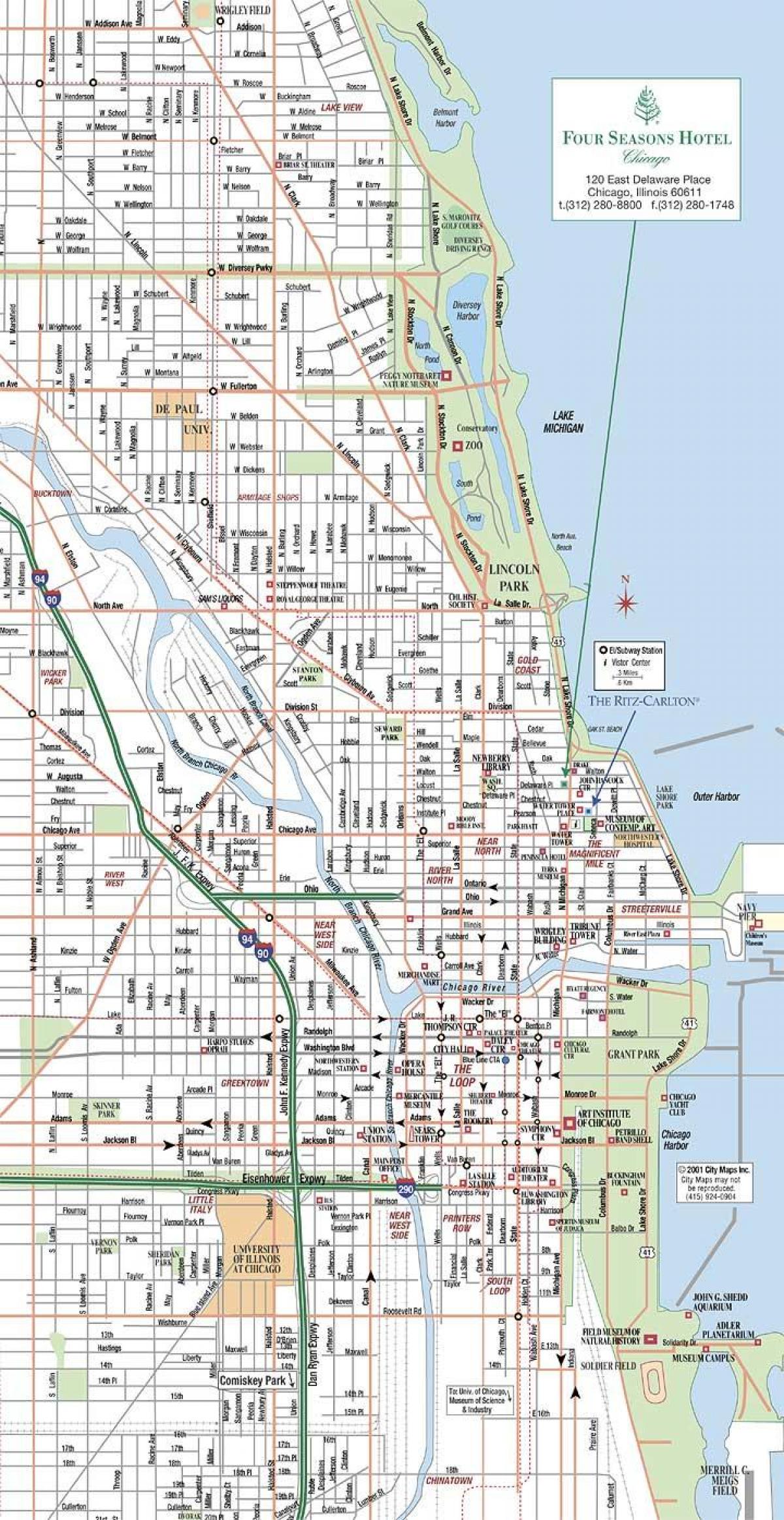 ulici zemljevid Chicago