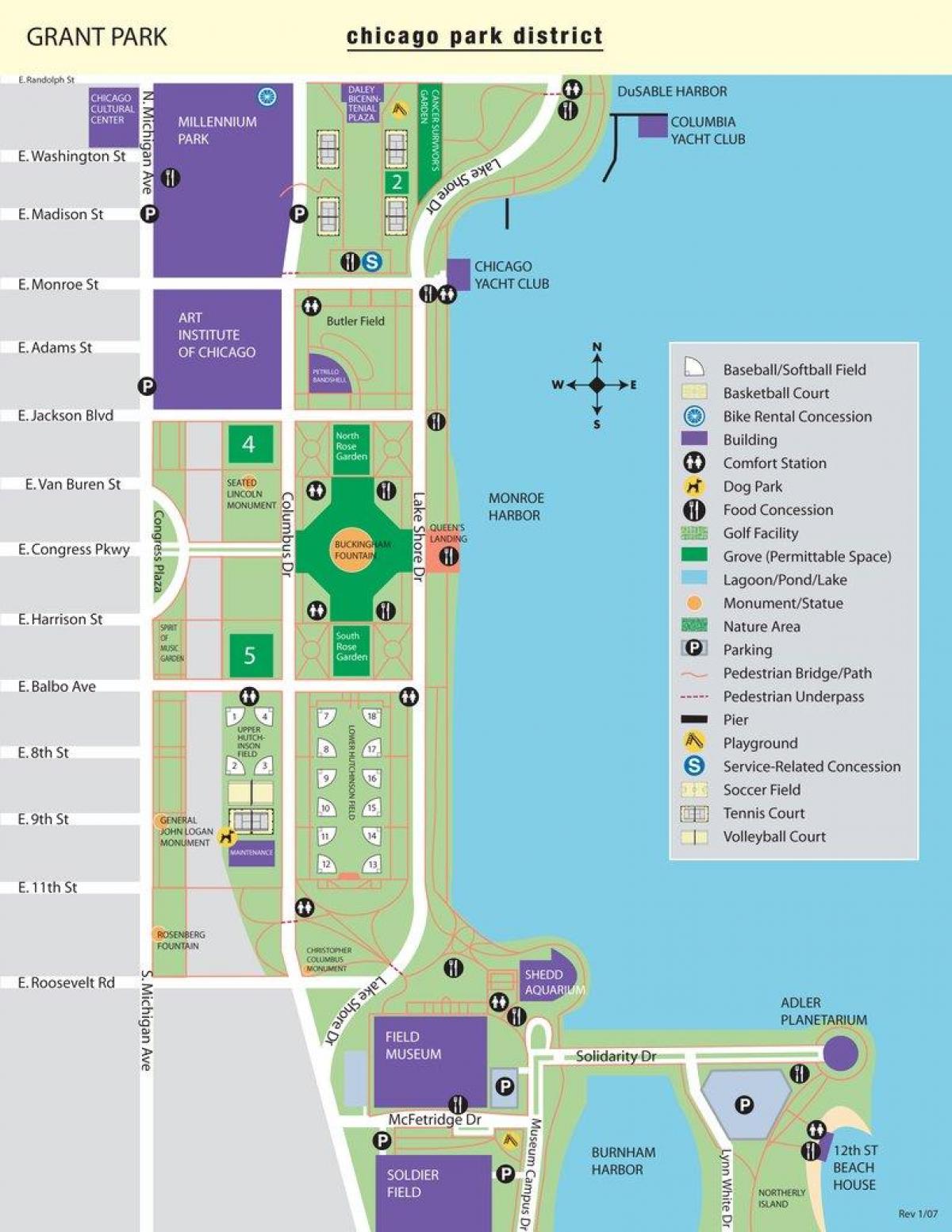 zemljevid dotacije park Chicago