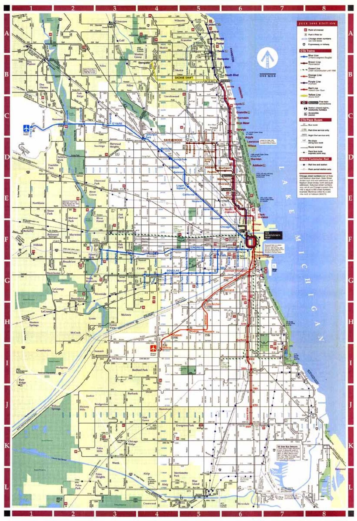 Chicagu zemljevid