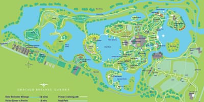 Chicago botanični vrt zemljevid