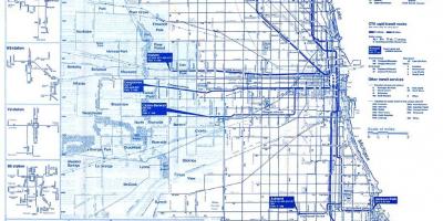 Chicago bus sistem zemljevid