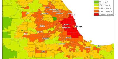 Demografski zemljevid Chicago