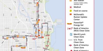 Chicago maraton dirka zemljevid