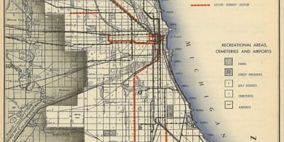 Zemljevid Chicago podzemne železnice