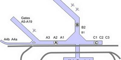Zemljevid letališče Chicago Midway