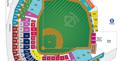 Wrigley področju prostor za sedenje zemljevid s sedeža številke
